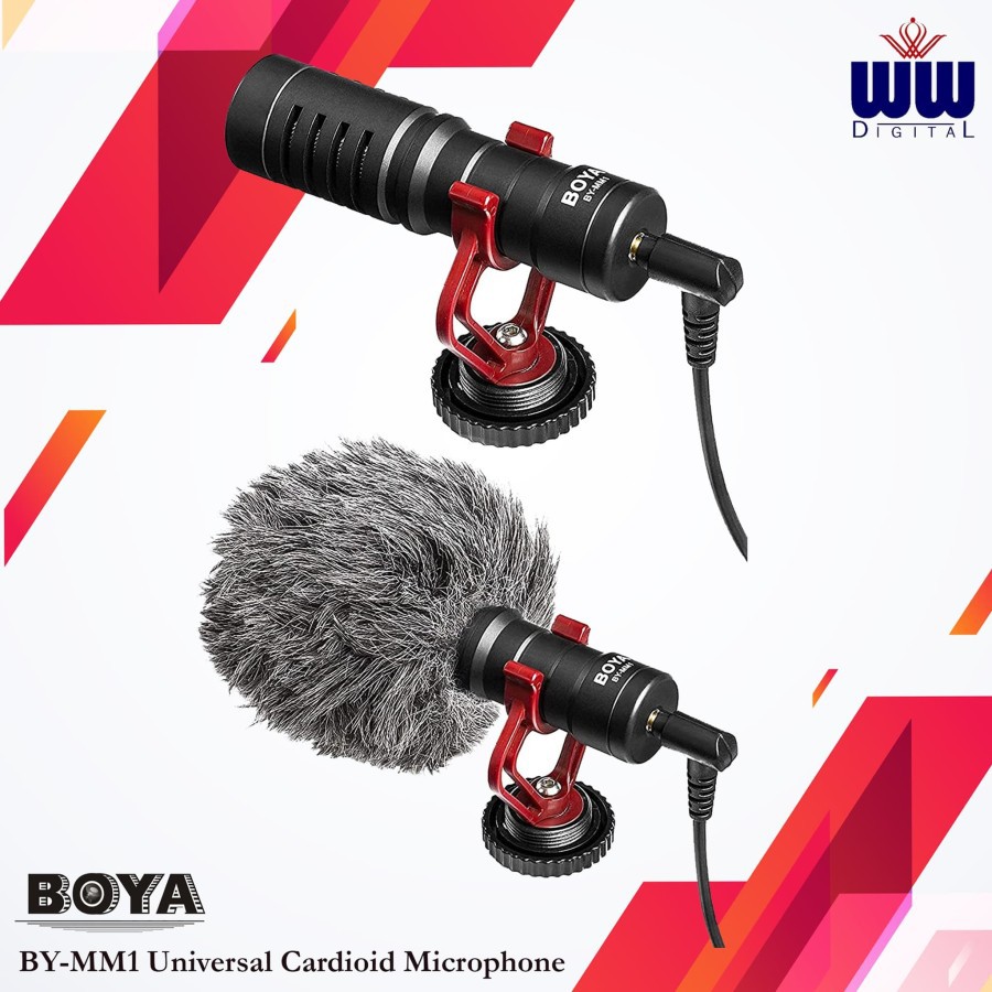 Microphone Boya BY MM1 Cardioid Shotgun Mic DSLR Kamera Smartphone