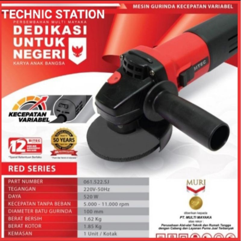 Ready Mesin Gerinda Gurinda BITEC INA MG 4520 VS-JX variable speed