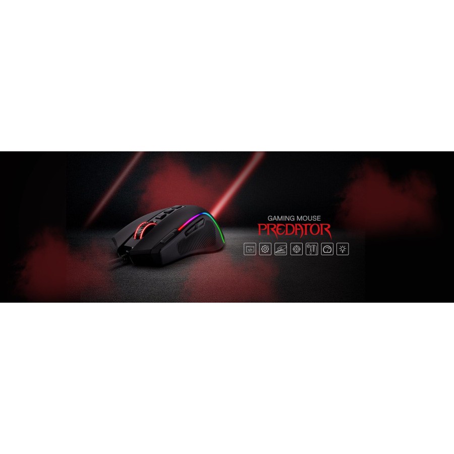 Redragon Mouse Gaming Wired RGB Macro M612 Predator