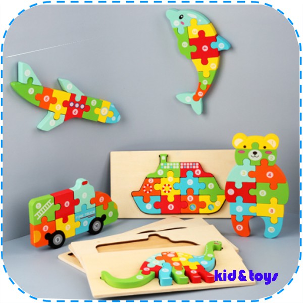 Mainan Edukasi Puzzle Kayu 3 Dimensi