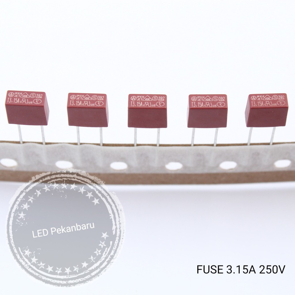 FUSE PERSEGI 3.15A KERAMIK SEKRING PETAK UNTUK LCD LED DAN MODUL AC 250V 220V