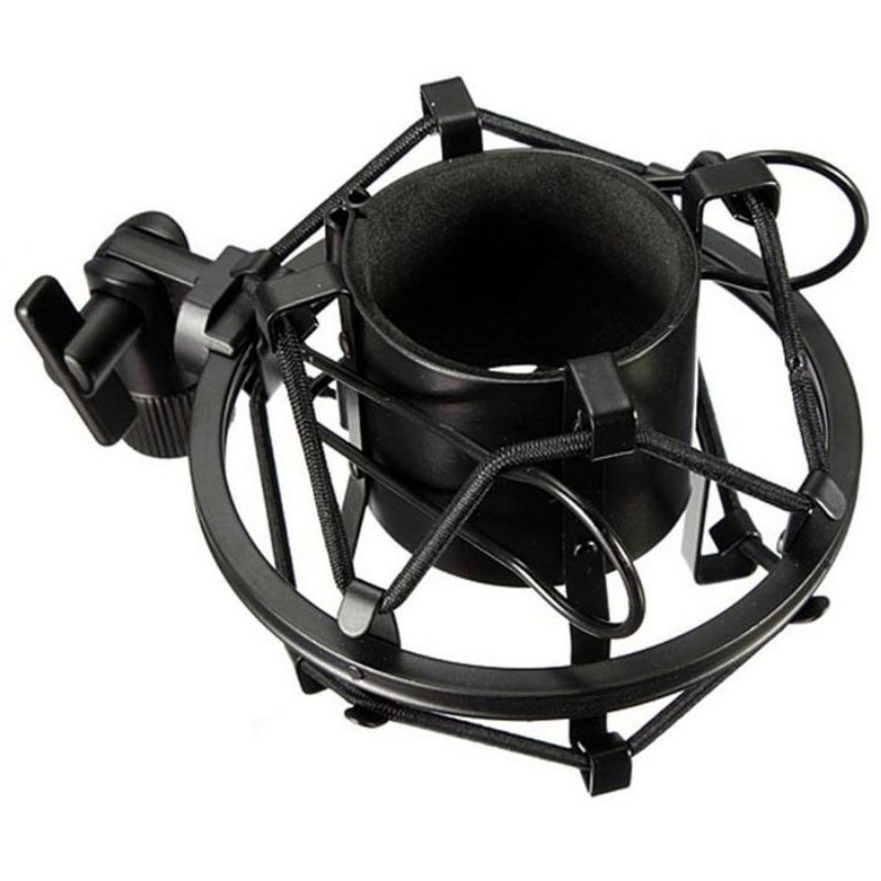 MIC SHOCKMOUNT UNIVERSAL MICROPHONE SHOCKPROOF STAND CLAMP HOLDER MIKROFON FULL METAL