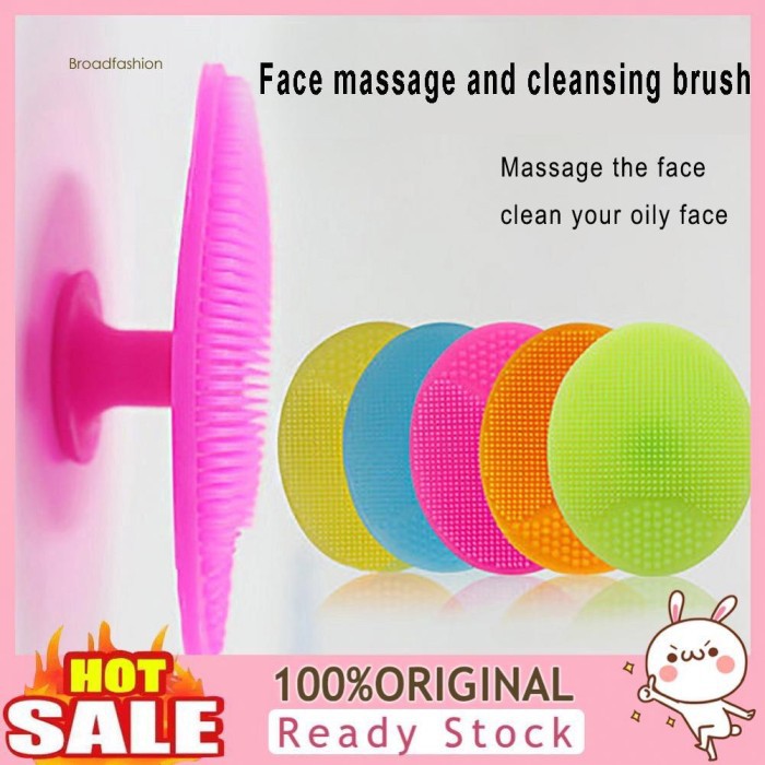 Magic Silicone Face Brush Oval / Sikat Pembersih Wajah Silikon Facial Komedo