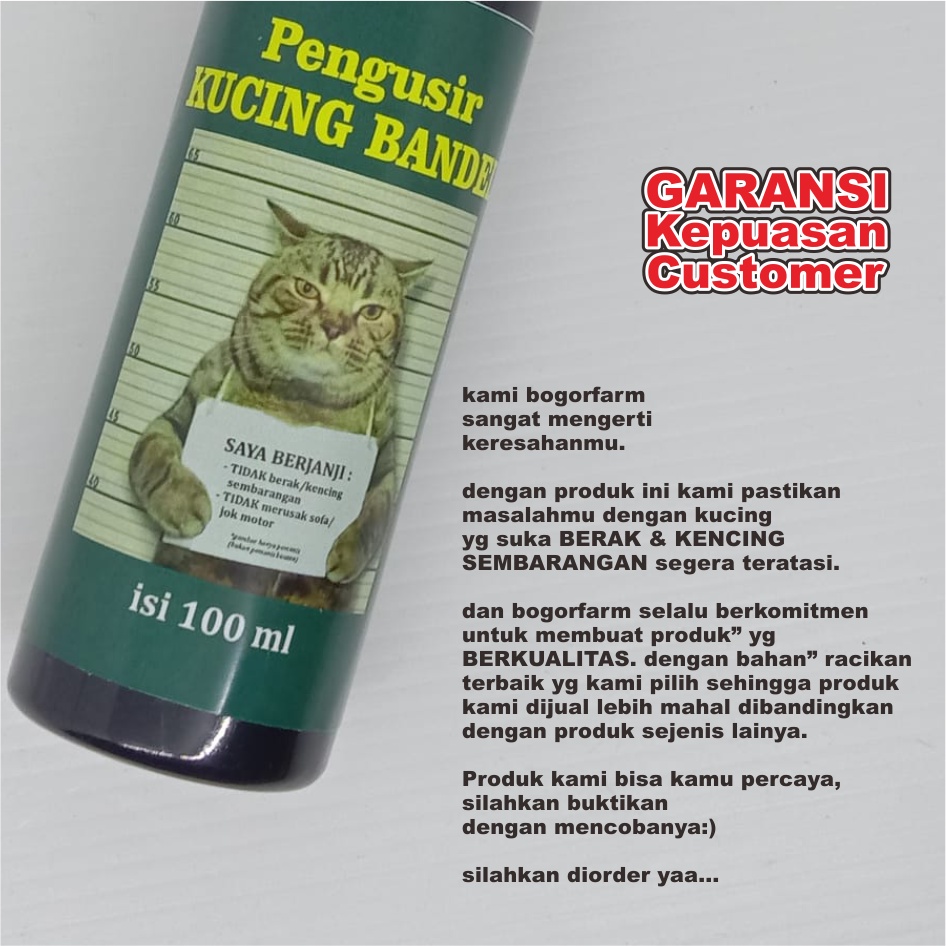 [bogorfarm] PENGUSIR KUCING LIAR 100ml | Cat Repellent | Pengusir Kucing Bandel | Cairan Pengusir Kucing | Spray Anti Kucing