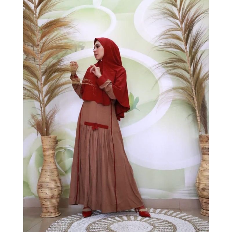 Gamis Syari Set Termasuk KHimar Meilee