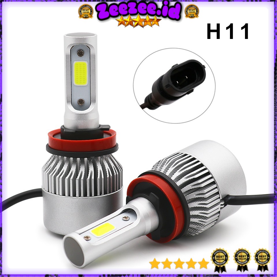 Lampu Mobil LED COB Headlight 8000LM H11/H9/H8 S2 Chip