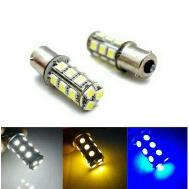 Lampu sein Mundur led mobil bayonet 1 kaki 18 titik smd5050