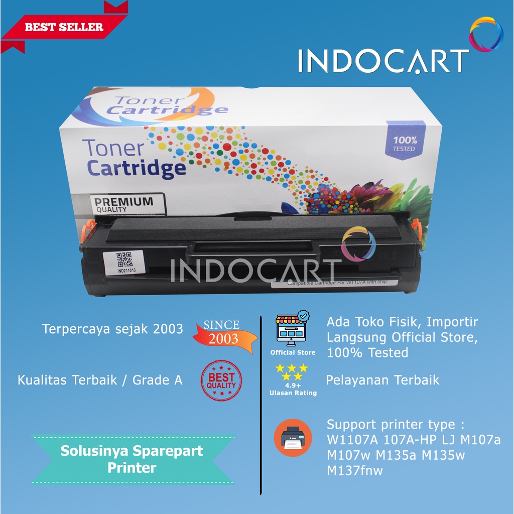 Toner Cartridge Compatible W1107A 107A-HP M107 M135 M137-new chip