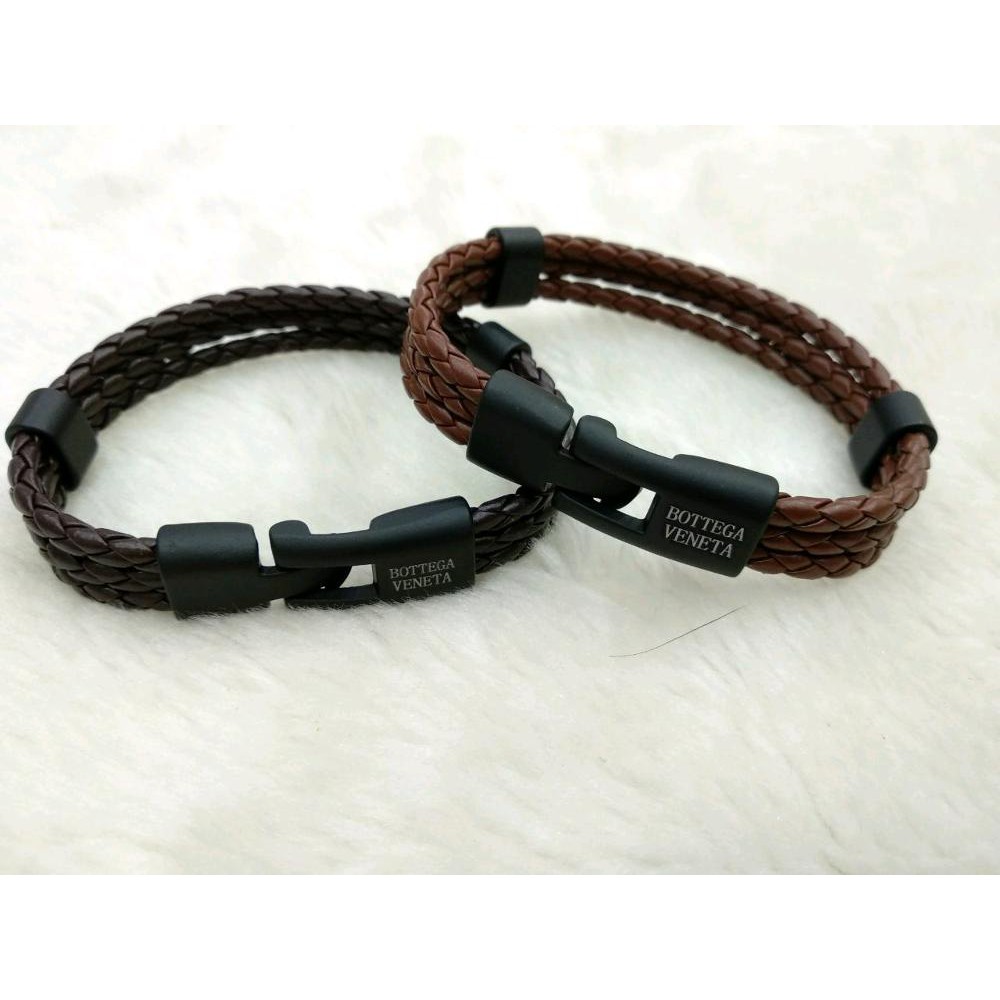 Unik Gelang new Botega veneta kulit asli clip 2 lilit fashioned Berkualitas