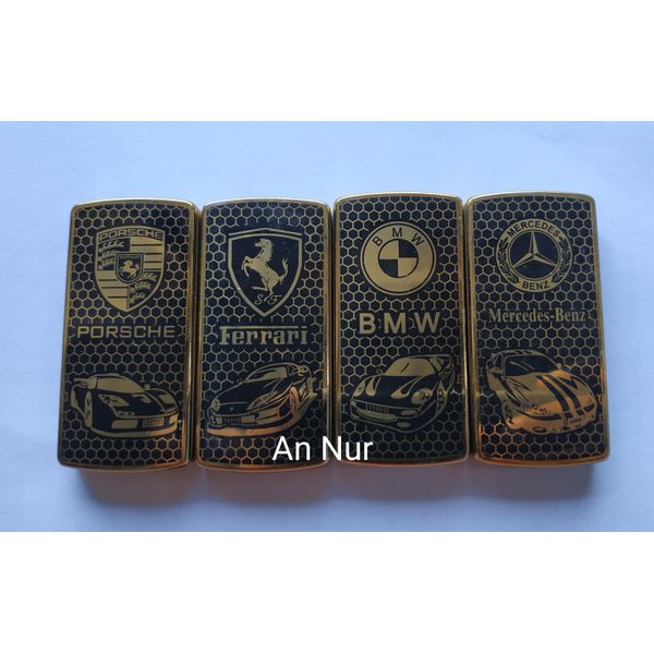 KOREK API GAS GESEK LOGO MOBIL 9305 - MANCIS LIGHTER - BMW - FERRARI - PORSCHE - MERCEDES BENS