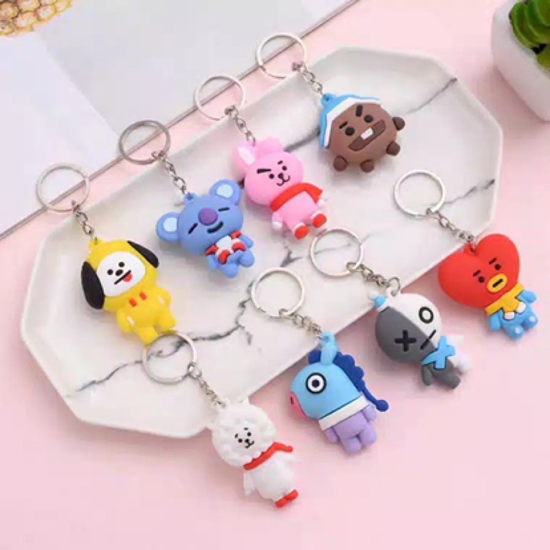 GANTUNGAN KUNCI BTS BT21 WINTER EDITION BIG SIZE COOKY TATA CHIMMY KOYA MANG SHOOKY RJ VAN