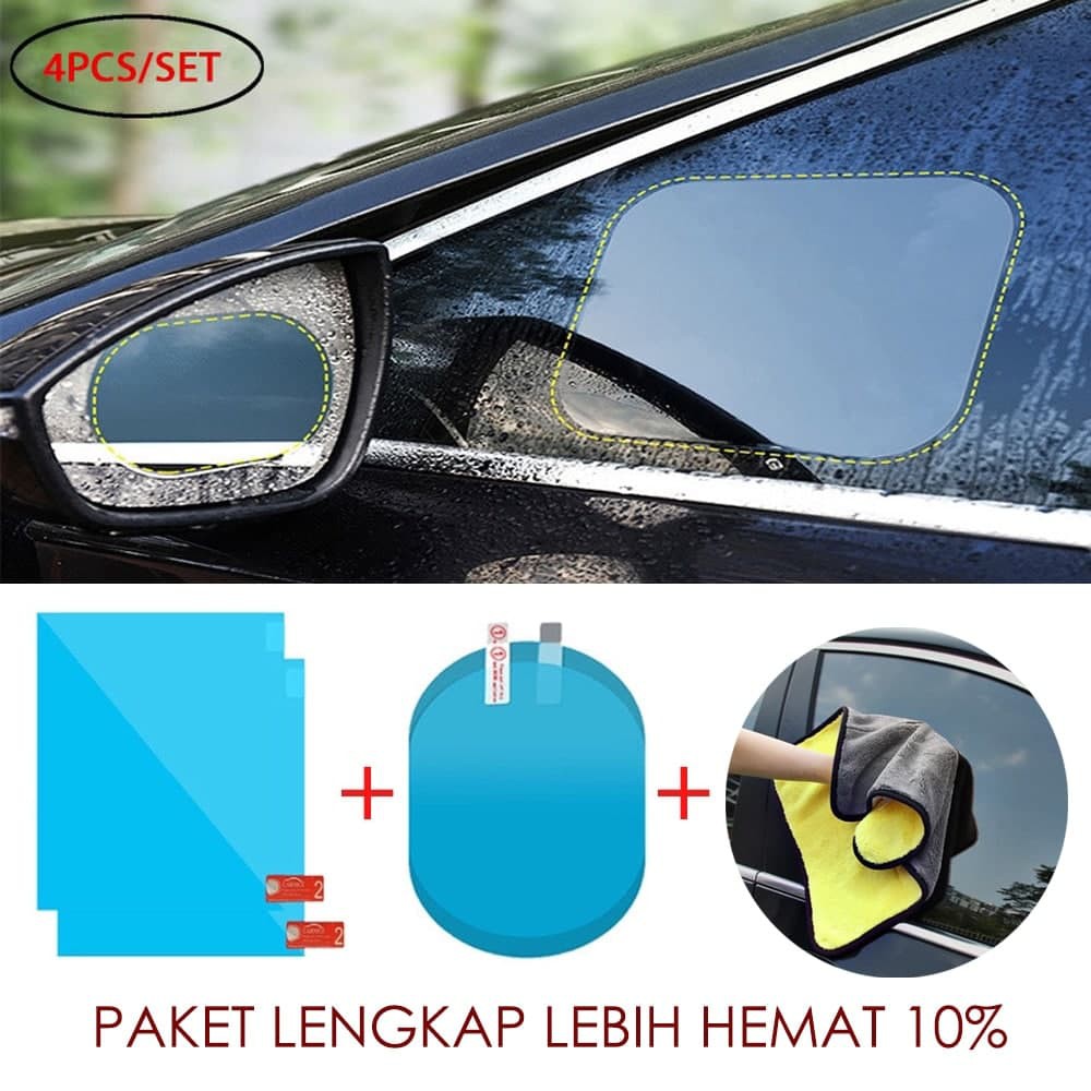 Pelindung Kaca Spion Mobil Oval Anti Fog Film Anti Kabut Air Hujan