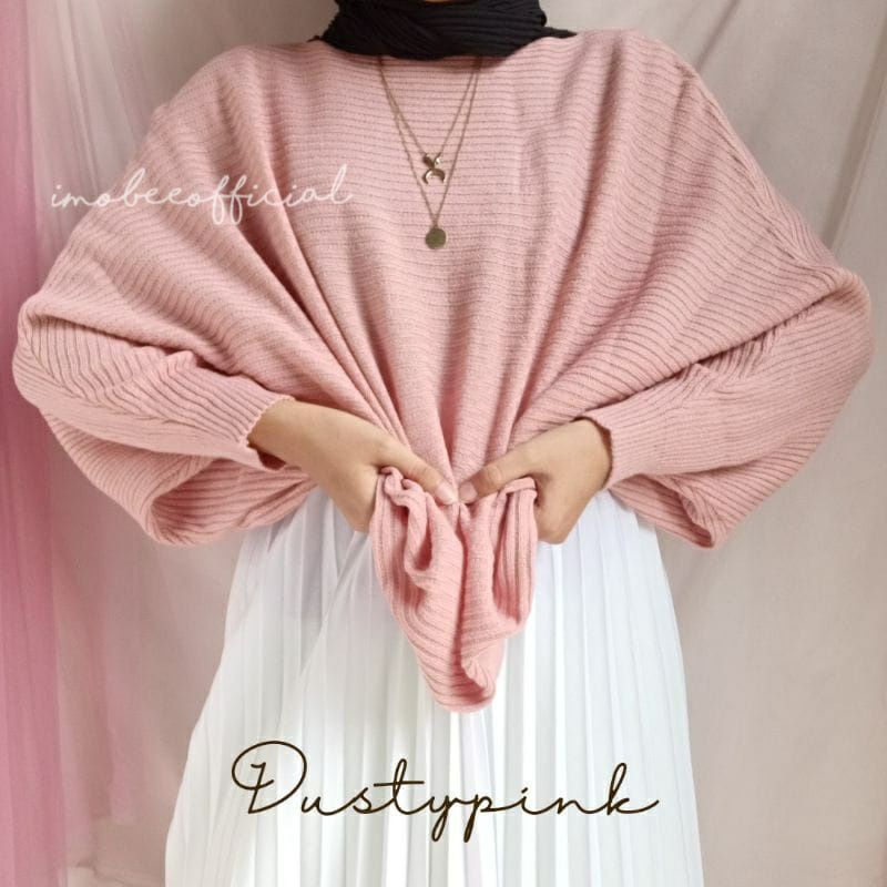 COD!!sweater blouse Batwing rajut wanita termurah/atasan rajut wanita oversize