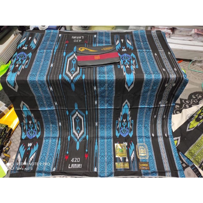 (COD) Sarung Sutra Asli LAMIRI TYPE SGE BENANG DOBEL 420 FULL SUTRA