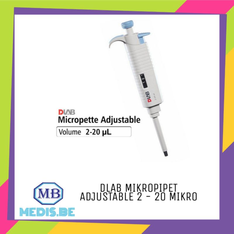 MIKROPIPET DLAB ADJUSTABLE 2-20 MIKRO