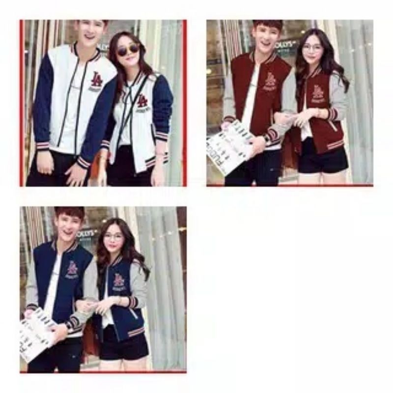 Jaket couple LA dodgers - jacket pasangan valday gift - kado valentine