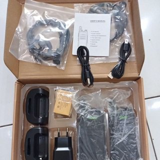 HT WLN KD-C1 (1 BOX isi 2 HT) Fullset  + FREE 2 Headset Walkie Talkie Handy Talky | H T W LN KD C1 Single Band Walky Talky Handie Talkie | Hate WILAN Single-Band KD c 1 | Toko Radio Komunikasi