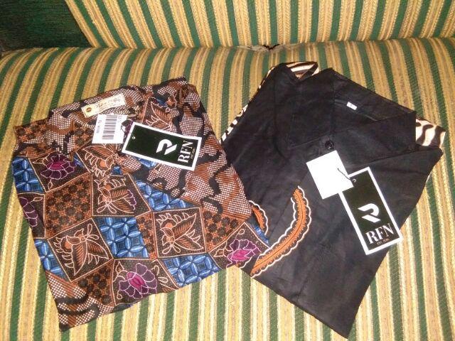 Manuk Kembar Sogan Ori Florist Kemeja Batik Lengan Panjang Katun Seragam Batik Fashion Pria Batik