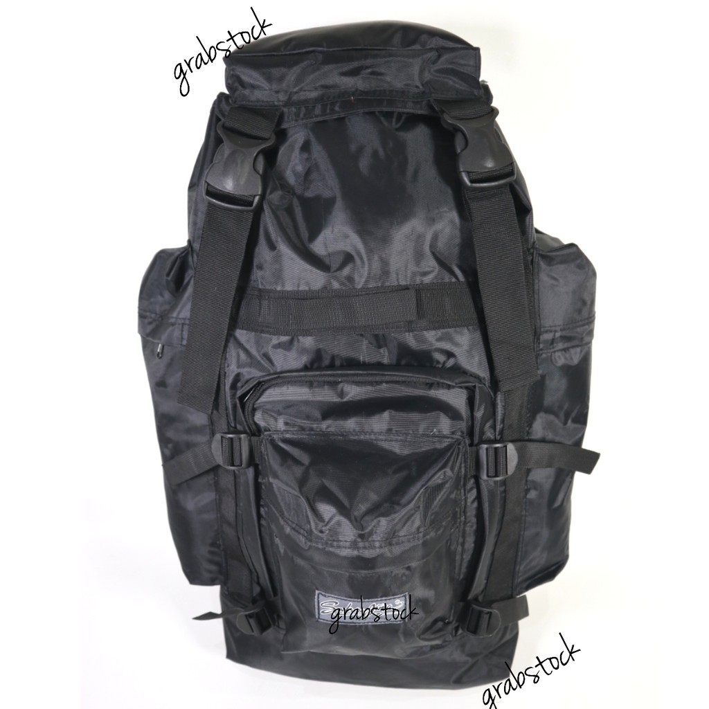 Carrier Hitam Ransel Camping Murah Bahan Berkualitas