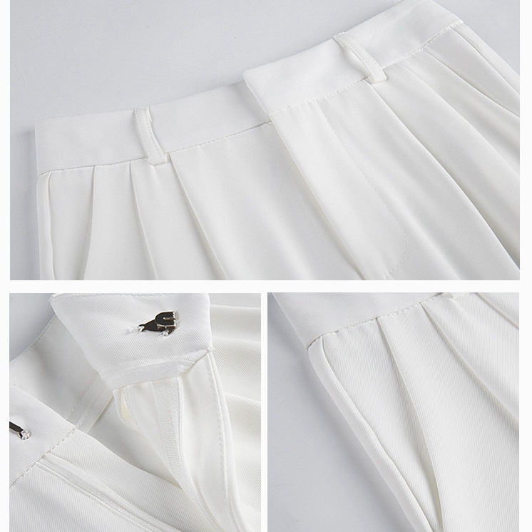 korean style celana kulot Casual celana high waist panjang wanita/straight pant
