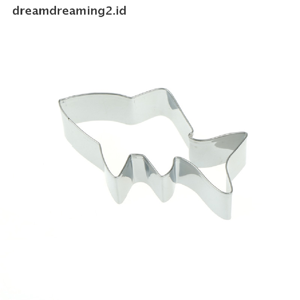 (LIKE) Cetakan Pemotong Kue / Biskuit Bentuk Ikan Bahan stainless steel