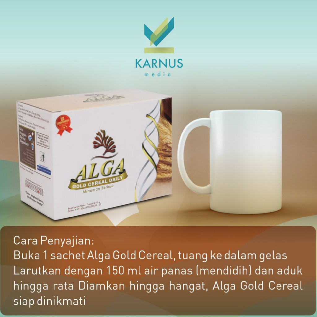 ALGA GOLD CEREAL DAILY Isi 7 Sachet Minuman Obat Herbal Penyakit Lambung/Maag, Diabetes, Hipertensi