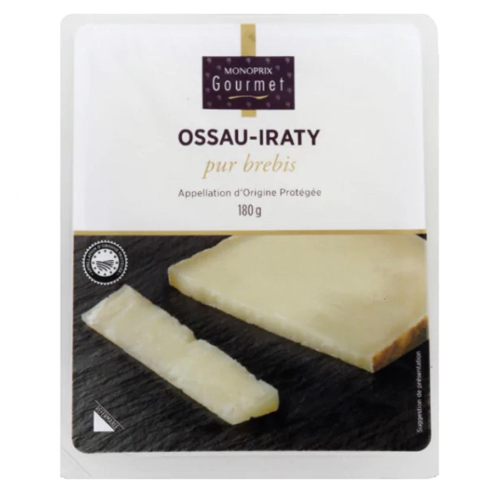 

Monoprix Gourmet Premium Ossau Iraty Sheep Milk Cheese Pdo
