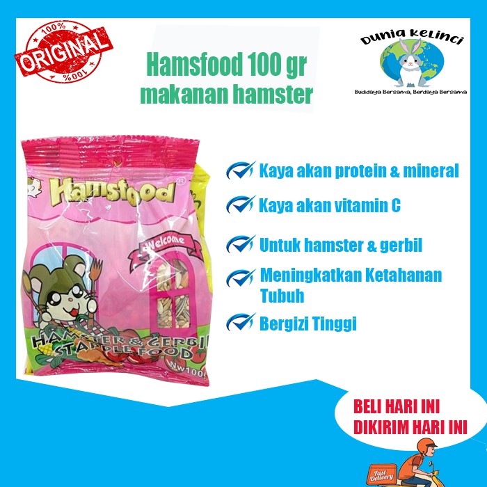 MAKANAN HAMSTER GERBIL HAMSFOOD 100 GRAM