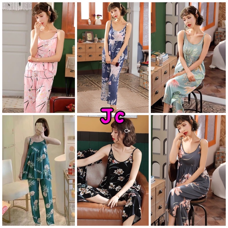 JC- Set Tanktop IMPORT CP / Stelan Tankbra Sexy Import / piyama Sexy Import CP