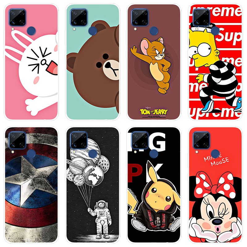 HP Soft Case Realme C15 Casing Silikon Untuk Realme C15 RealmeC15 Casing Kartun Cover Luxury