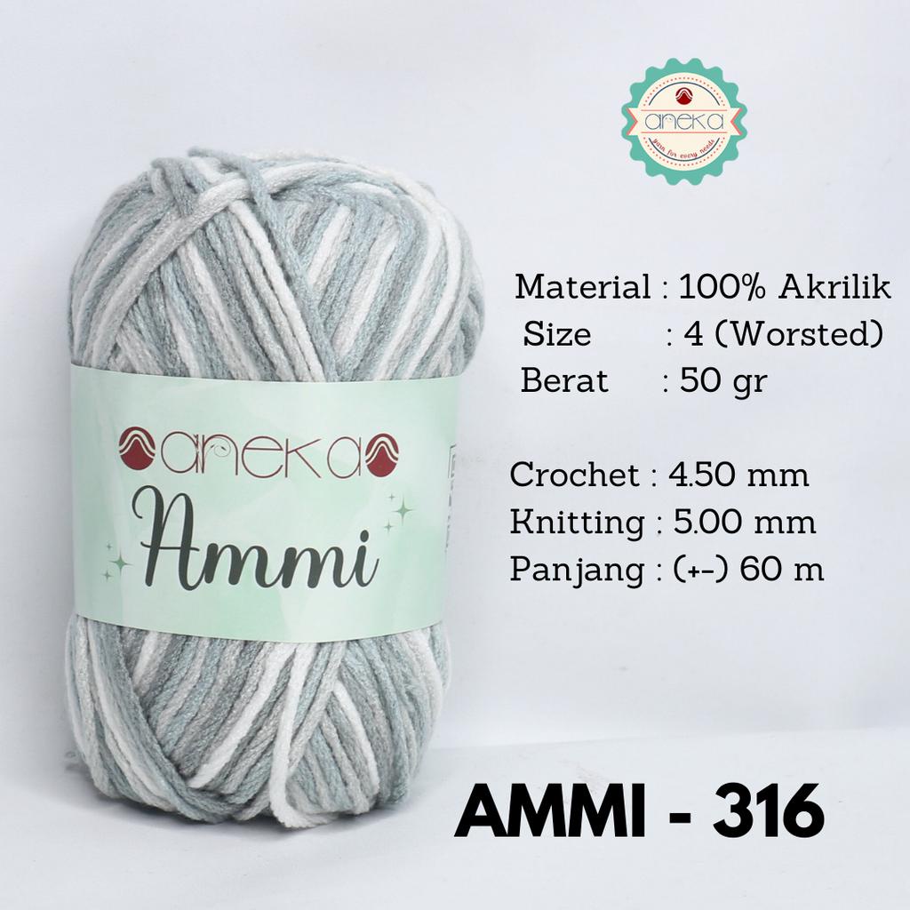 Benang Rajut Ammi / 100% Acrylic / 6 Ply Akrilik - 316