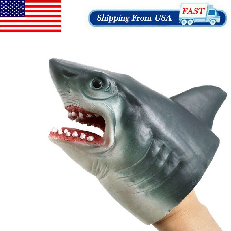 New Shark Head Hand Puppet Soft Kids Toy Gift Great Decoration Glove Funny Toys Educational toys