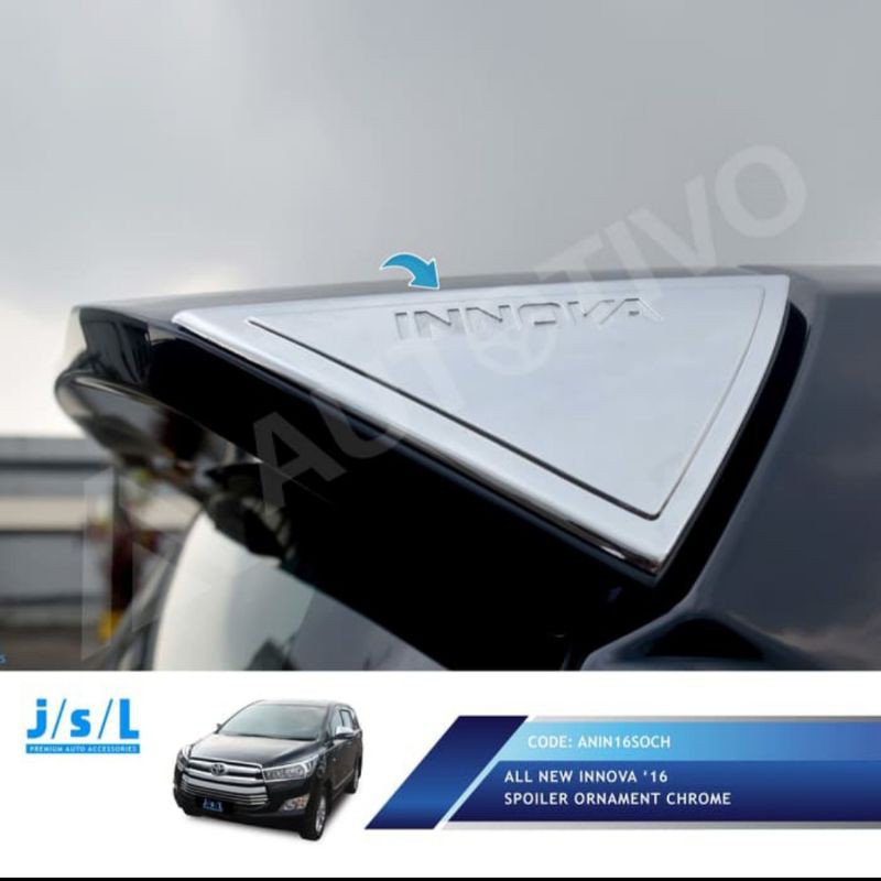 list ornament spoiler/ spoiler ornament chrome all new Innova 2016 jsl