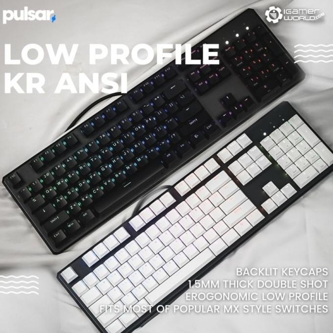 Pulsar Low Profile Keycaps Kr Ansi Layout For Mechanical Keyboard Kekostore51