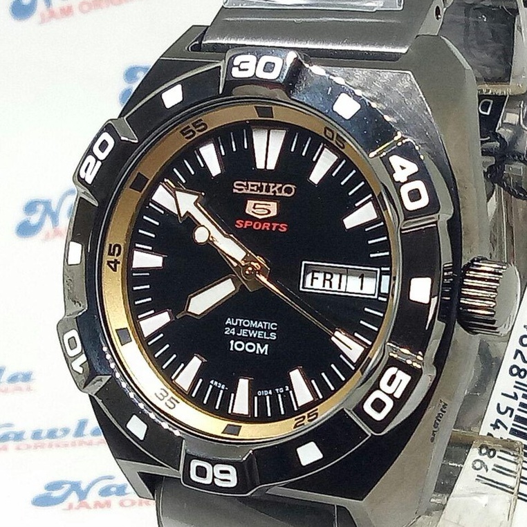 Seiko 5 Sports Mens SRP287K1 Automatic Black | Jam Pria SRP287