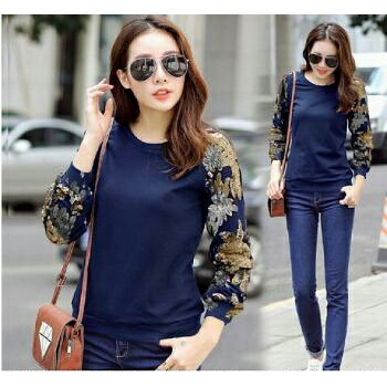 [Flower hand RO] Blouse Wanita Baby Terry Varian Warna