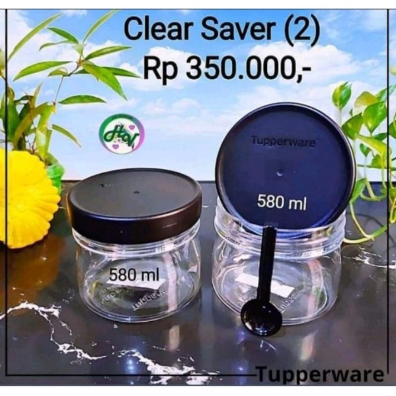 

Tupperware Clear Saver 2pcs Toples Serbaguna 580ml