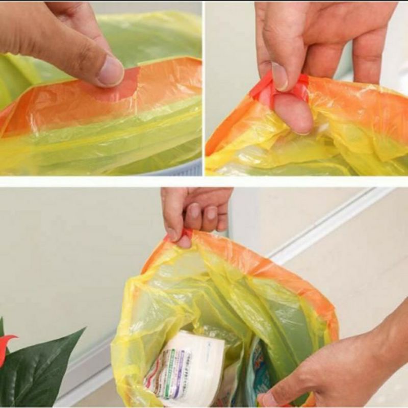 DmeiShop Kantong Plastik Sampah 45x50cm Kantong Kresek Kantong Sampah Besar Plastik Sampah Tali