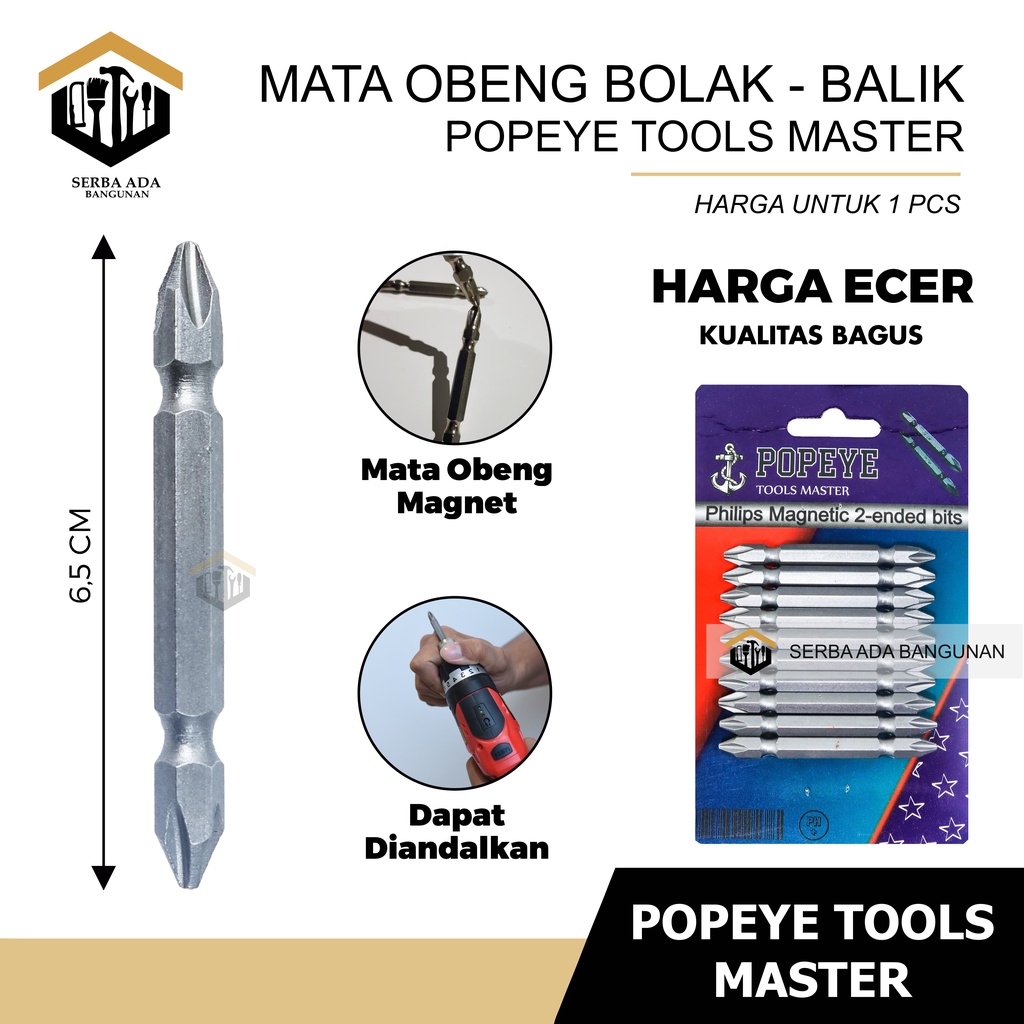 Mata Obeng Ketok PH 2 (+) - Heavy Duty Bits Satuan Termurah Berkualitas