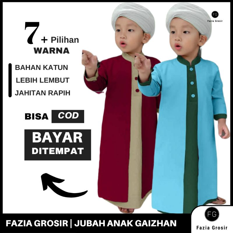 Jubah Anak GAIZHAN by RAINAN ORI / Jubah Anak Terbaru 2022 / Jubah Habib Anak / Jubah Anak Lengan Panjang / Gamis Anak Laki Laki / Jubah Anak Usia 1-13 tahun