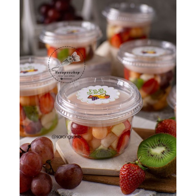 Cup Yoghurt isi 5pcs / Gelas Puding 2in1 / Gelas Yoghurt / Gelas Salad