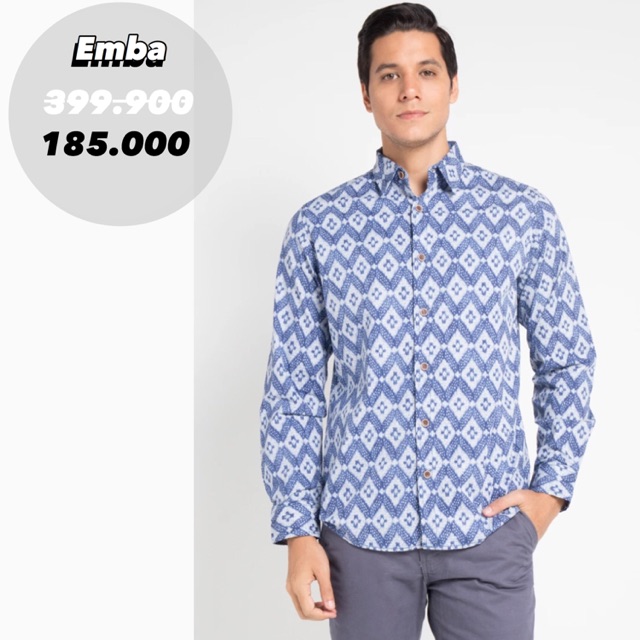 Kemeja Batik Motif Tribal Emba Jeans