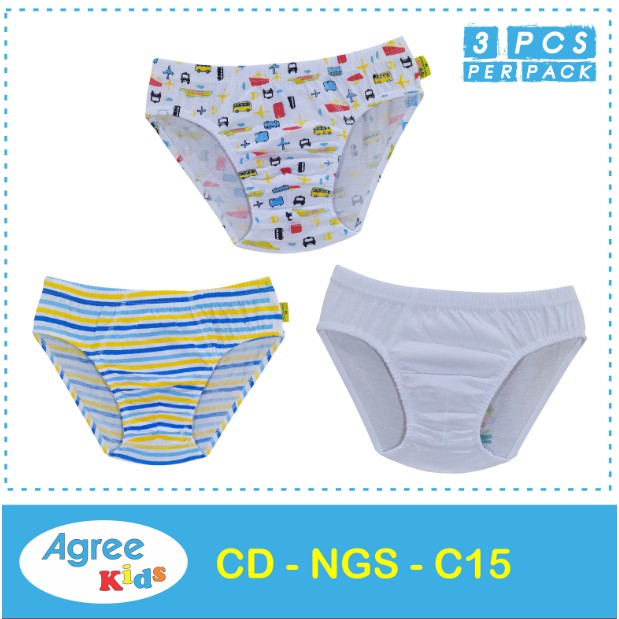 Agree Kids Celana Dalam Anak Cowo 1 box Isi 3 Motif Campur Art NGS-C15