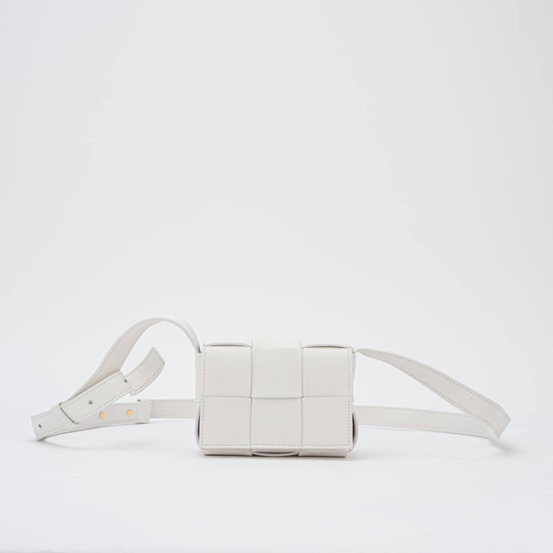 Tas bottega veneta intreccio cassette mini bag white