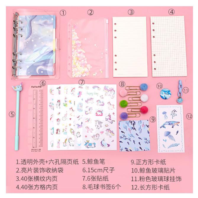 

3J - Paket Set diary unicorn lengkap note book