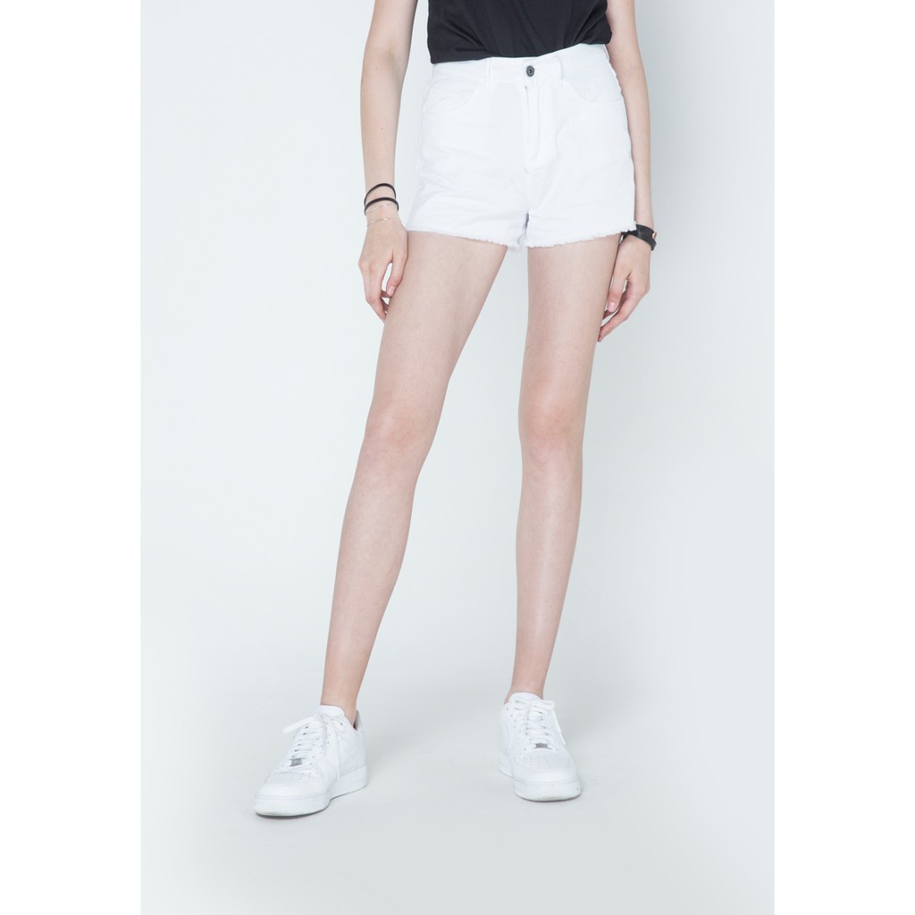  Colorbox  Short Highwaist Off White Shopee Indonesia