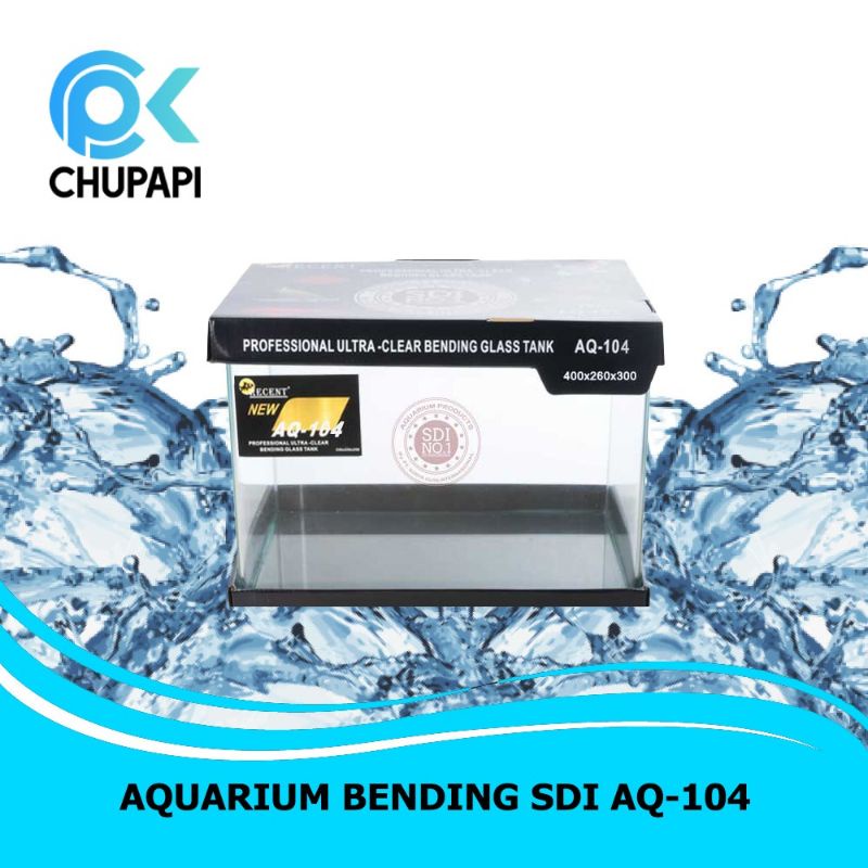 Aquarium Aquascape Akuarium kaca Bending Tank RECENT AQ 104 40cm