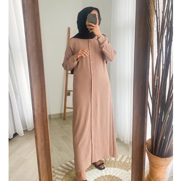 BASIC DRESS CRINKLE - DRESS WANITA MURAH - DRESS WANITA CANTIK