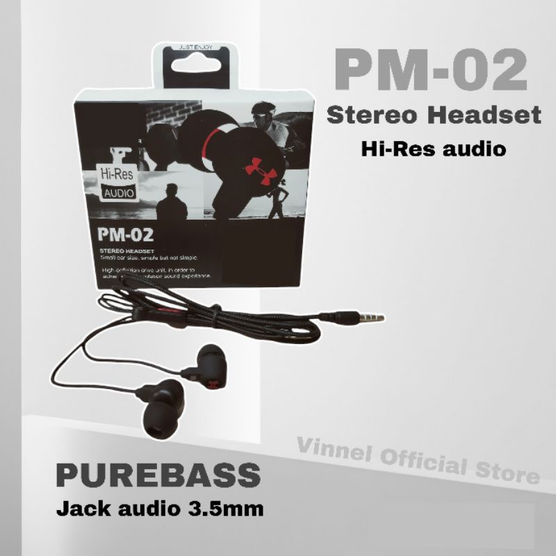 Headset PM-02 Earphones Music Call Gaming