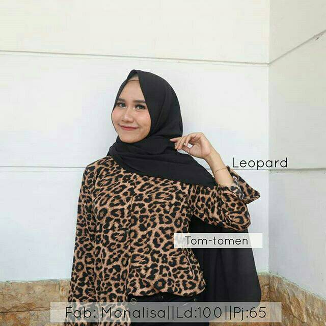 Leopard blouse / kemeja motif /